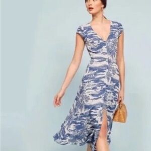 NWT- Reformation Wellfleet Midi Dress with Cut Out Back- Size 4 (Slim fit)